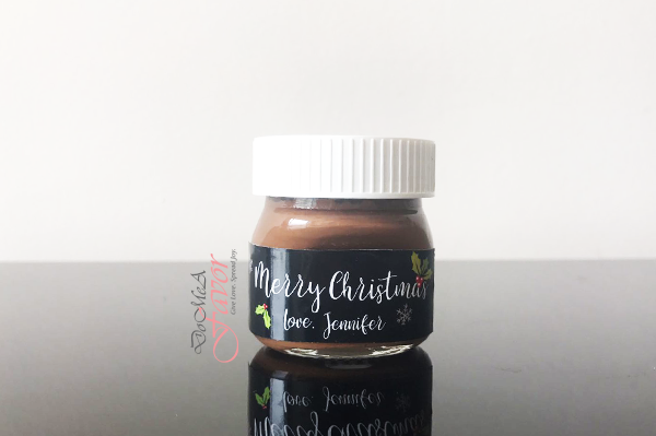 Berry Merry Mini Nutella Bottles