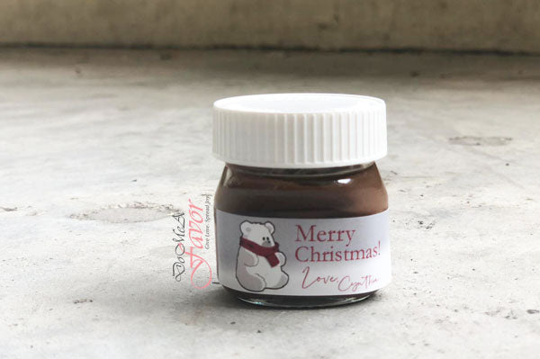 Snowy Polar Bear Mini Nutella Bottles