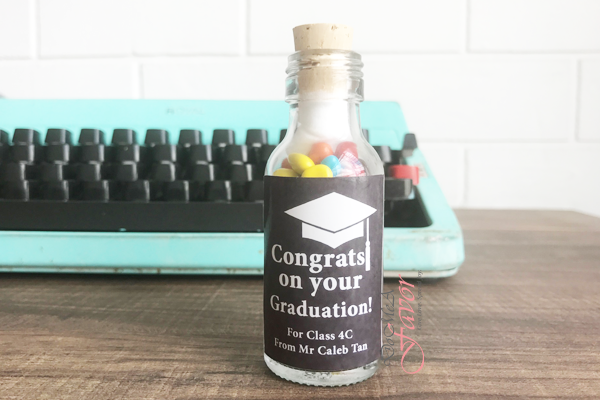 Graduation Hat Potion Bottles