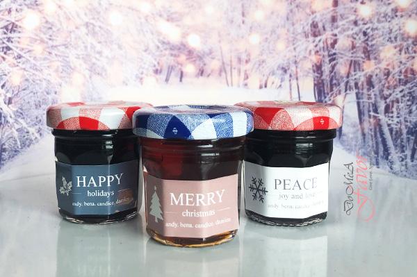 Minimalistic Christmas Bottles - Jam and Honey