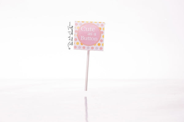Cute As A Button Organic Lollipops